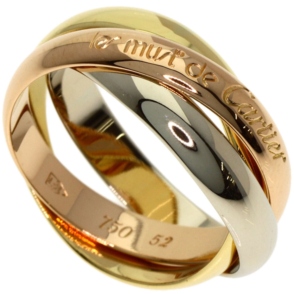 CARTIER 18k Gold Trinity Ring #52